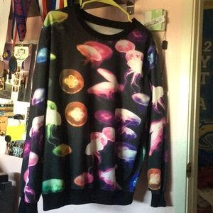 Rainbow jellyfish crewneck sweatshirt